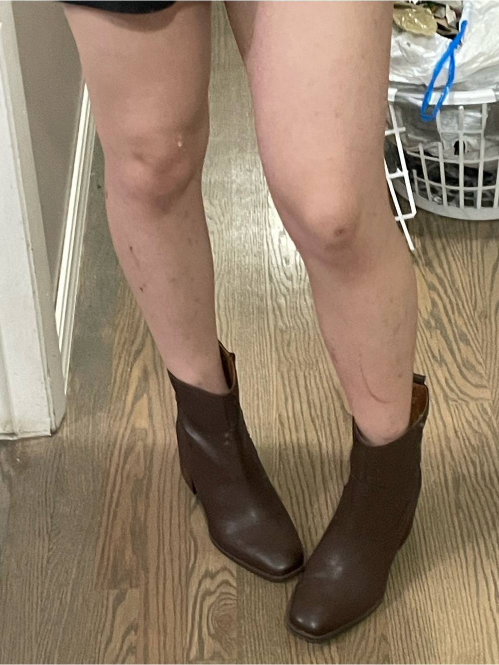 Zodiac Brown Leather Ankle Booties